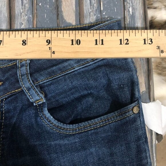 Kraus Jeans Women’s Size 28 Blue Med Wash Skinny Leg Distressed Denim Stretch - Picture 7 of 9